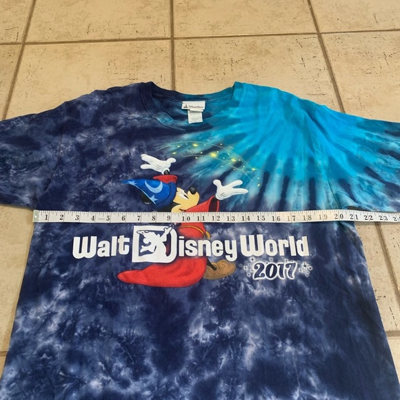 Disney Parks 2017 Sorcerer Mickey Tie-Dye T-Shirt | Adult Size Large - Picture 2 of 5
